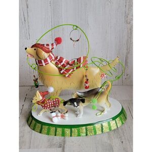 Pier 1 wine drink markers dog display Xmas figure home decor